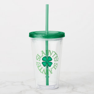 Slainte green acrylic tumbler
