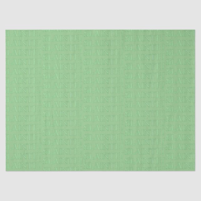 Slainte green tissue paper (Front)