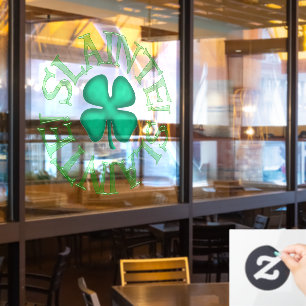 Slainte large see through window cling back stick