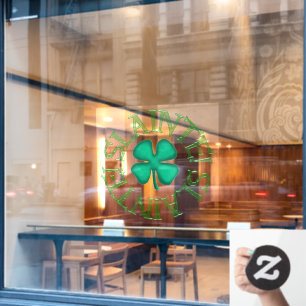 Slainte large see through window cling front stick