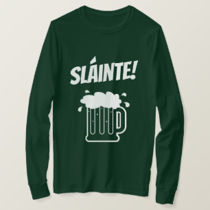 Sláinte Long sleeve green St Patricks Day shirt