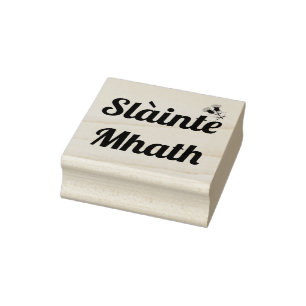 Slainte Mhath, Gaidhlig good blessings/thistle Rubber Stamp