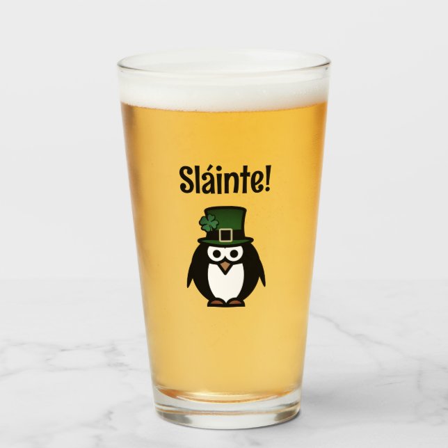 Sláinte! personalised St Patrick's Day beer glass (Front Filled)