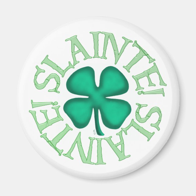 Slainte! round magnet (Front)