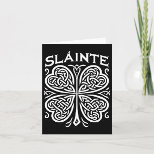 Slainte Shamrock Irish Cheers Saint Paddy's Day Go Card