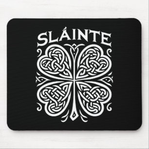 Slainte Shamrock Irish Cheers Saint Paddy's Day Go Mouse Pad