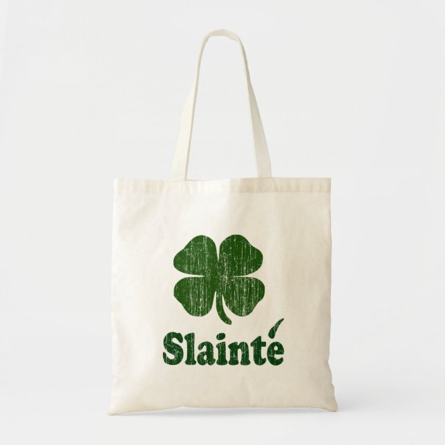 Slainte Shamrock Tote Bag (Front)