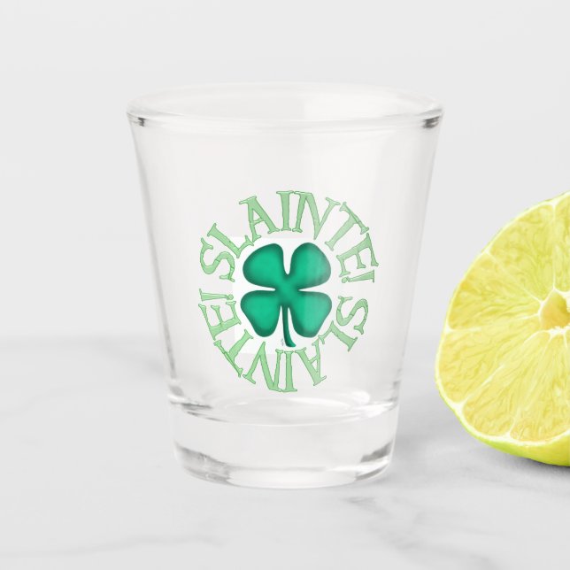 Slainte shot glass (Front)