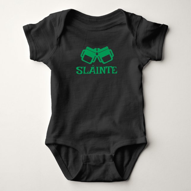 SLÁINTE sippy black bodysuit  (Front)