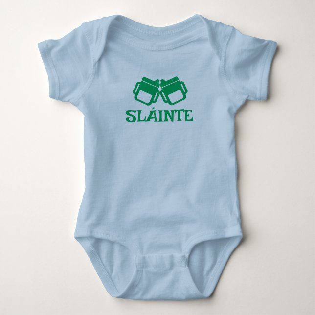 SLÁINTE sippy blue bodysuit  (Front)