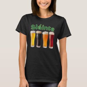 Slainte St Patrick's Day Funny Beer Drinker Irish T-Shirt
