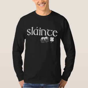 Slainte St Patricks Day Irish Women Men Cheers Bee T-Shirt