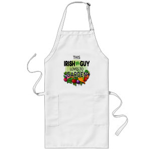 Slainte This Irish Guy Loves To Garden Vegetable Long Apron