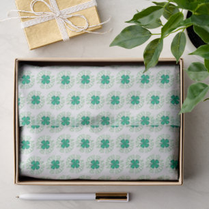 Slainte w clover white tissue paper