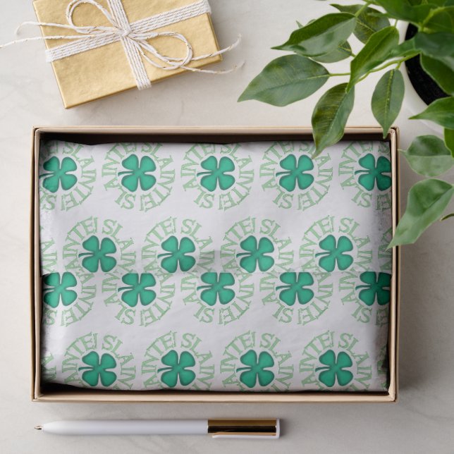 Slainte w clover white tissue paper (Gift)