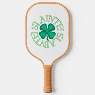 Slainte white tan pickleball paddle