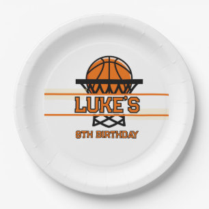 Slam Dunk Basketball Birthday Paper Cup Plate