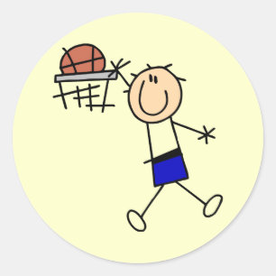 Slam Dunk Basketball - Blue Tshirts and Gifts Classic Round Sticker