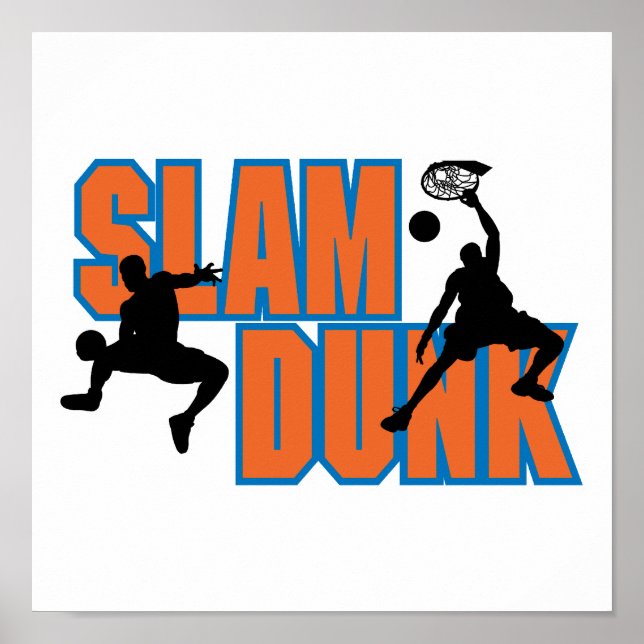 slam dunk basketball design poster (Front)