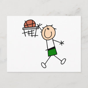 Slam Dunk Basketball Green T-shirts and gifts Postcard