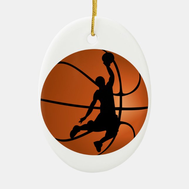 Slam Dunk Basketball Player Ceramic Tree Decoration (Front)