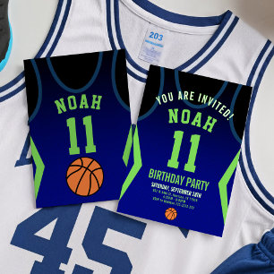 Slam Dunk Birthday Party Invitation 