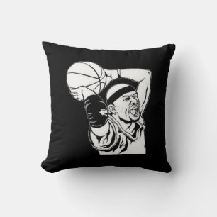 Slam Dunk - Black and White Pillow