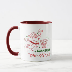 Slam Dunk Christmas Basketball Mug