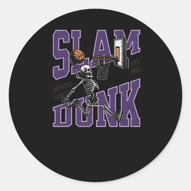 Slam Dunk!  Classic Round Sticker (Front)