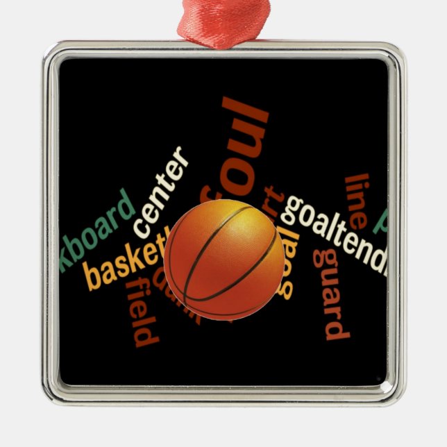 Slam Dunk of Vocabulary: Basketball Game of Champs Metal Ornament (Front)