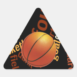 Slam Dunk of Vocabulary: Basketball Game of Champs Triangle Sticker