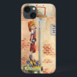 Slam Dunk on Basketball Hoop by Jay Throckmorton iPhone 13 Case<br><div class="desc">What do you do when you cannot ride you skateboard, your bike, your horse or even play with your dog? You practice your slam dunk routine, of course. Standing on a stack of boxes, this young man wants to make sure he can rock the basketball hoop with his skills. Get...</div>