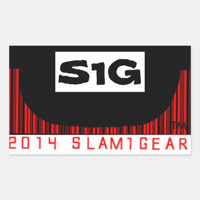 SLAM ONE GEAR S1G HALF PIPE STICKERS (Front)