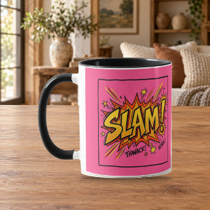 SLAM Pop Art Hot Pink Black Combo Mug