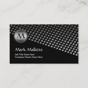 Slant Monogram Business Cards