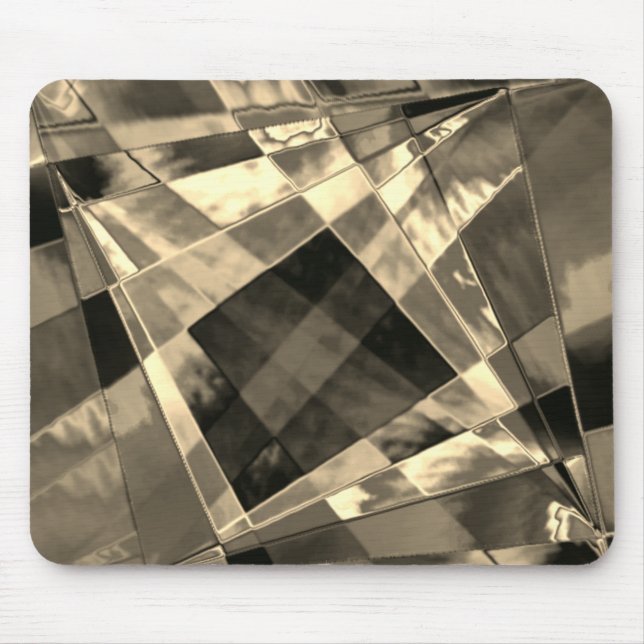 Slanted and frayed rectangles overlapping  mouse pad (Front)