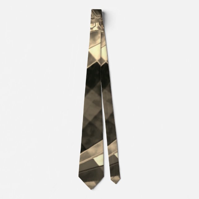 Slanted and frayed rectangles overlapping  tie (Front)