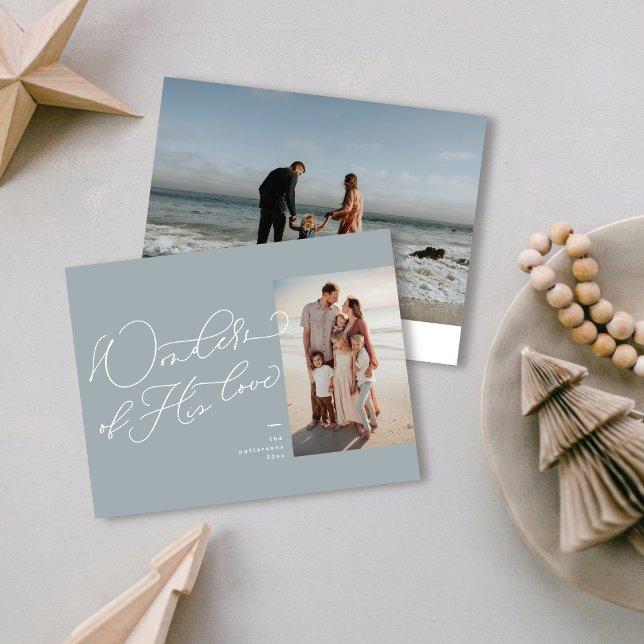 Slanted Script Religious Holiday Photo Card (Creator Uploaded)