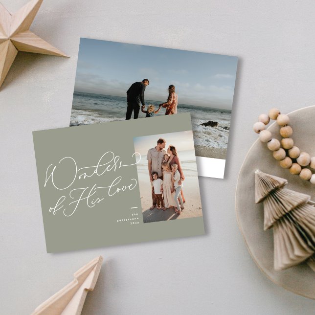 Slanted Script Religious Holiday Photo Card (Creator Uploaded)