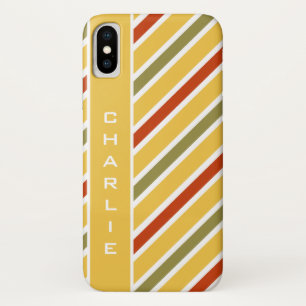 Slanted Stripes custom name phone cases