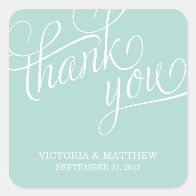 SLANTED | WEDDING THANK YOU LABEL (Front)