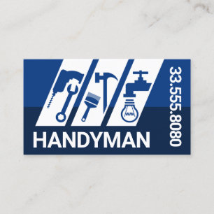 Slanting Home Repair Handyman Tools Business Card