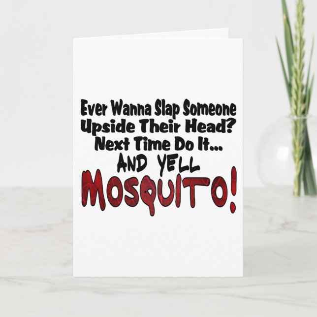 Slap Me & the Mosquito Holiday Card (Front)