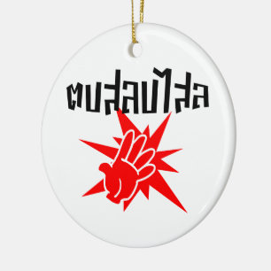 Slap You Silly ☆ Dop Salop Salai in Thai Script ☆ Ceramic Ornament