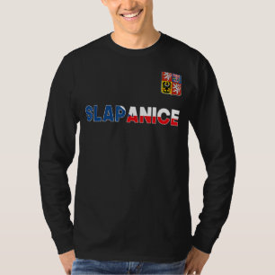 Slapanice Czech Republic Heart Flag Lion Coat Of A T-Shirt