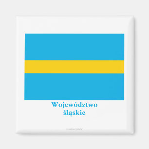 Śląskie - Silesia flag with name Magnet