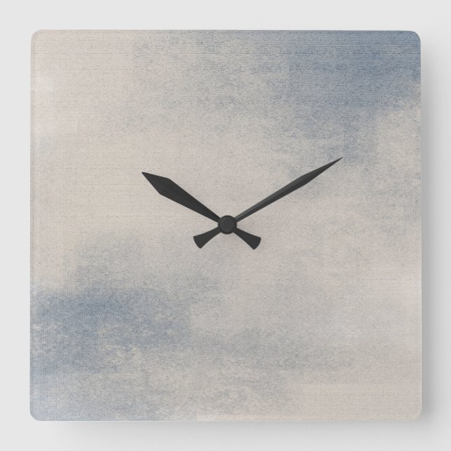 Slate and Taupe Abstract Wall Clock (Front)