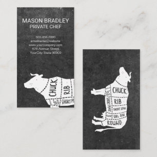 Slate   Beef Chart Business Card