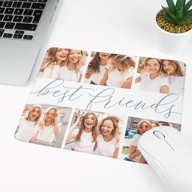 Slate | Best Friends Photo Collage Mouse Pad (Creator Uploaded)