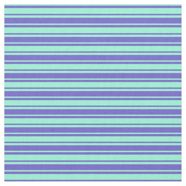 Slate Blue and Aquamarine Stripes/Lines Pattern Fabric (Close Up)